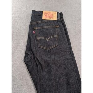 LEVI STRAUSS Men 501 Original Straight 100% Cotton Denim Jeans 33x34 Black NWOT